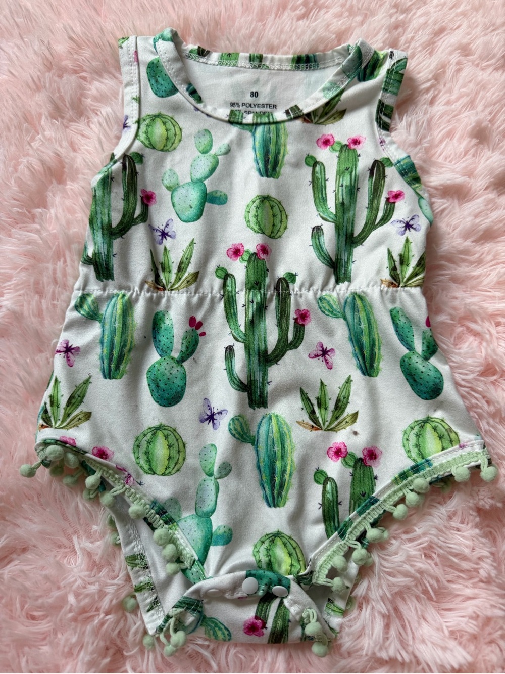 3mo cactus w/ tassel onesie